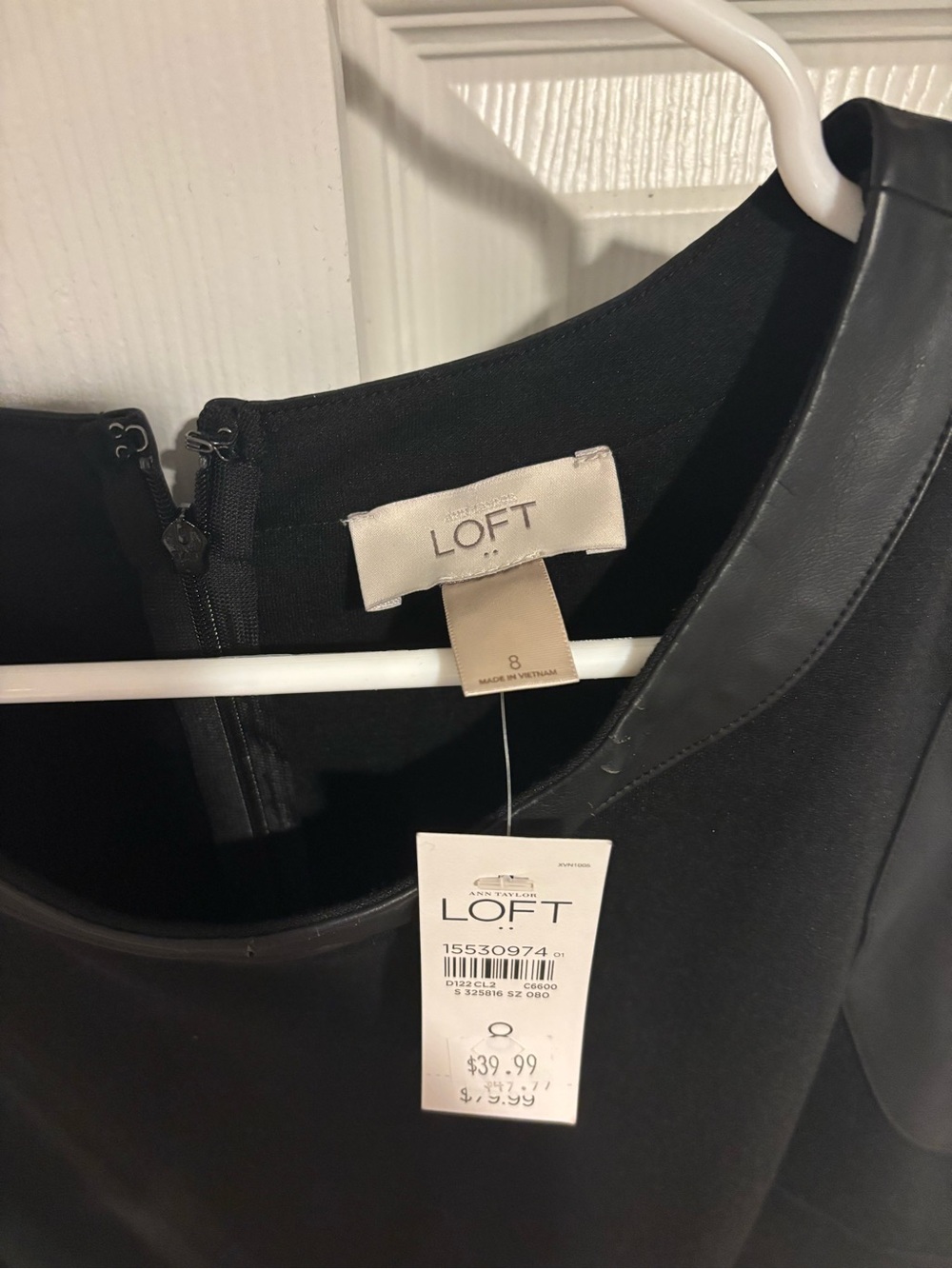 LOFT Women's Black Dress Size 8 new with tags